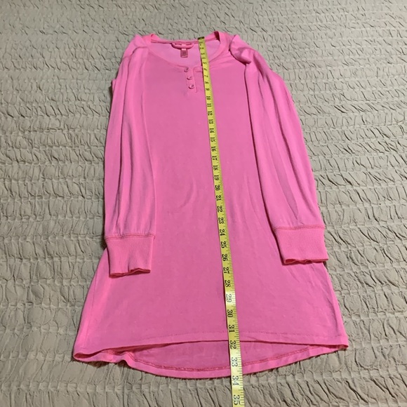 SIMS Women’s Pink Long Sleeve One Piece Shirt Gown Small Feminine Soft - Picture 10 of 10